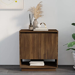 vidaXL Buffet Chêne marron 70x41x75 cm Bois d'ingénierie