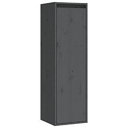 vidaXL Armoire murale Gris 30x30x100 cm Bois de pin massif 