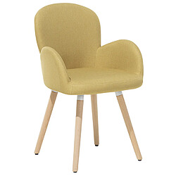 Acheter Beliani Chaise de salle à manger Set de 2 Tissu Jaune BROOKVILLE