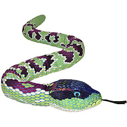 Wild Republic peluche serpent de 137 cm vert mauve 