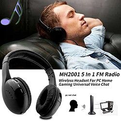 Acheter GUPBOO Nouveau casque sans fil Hi-Fi 5 en 1 pour TV DVD MP3 PC noir ~