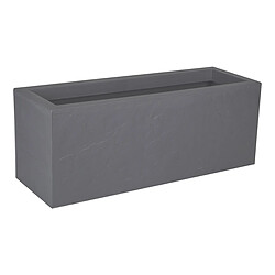 Balconnière rectangulaire Volcania Up effet pierre 25 L Gris Galet - Eda 