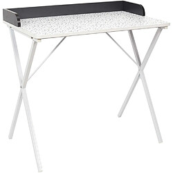 The Home Deco Factory Bureau en métal et MDF Terrazzo Gris.