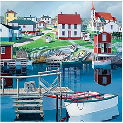 Ravensburger- Haven in Greenspond Puzzle, RB16833-0, Multicolore