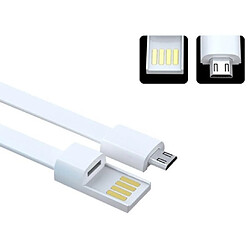 Avis Shot Cable Bracelet Micro USB pour SAMSUNG Galaxy S4 Mini Android Chrome Chargeur USB 25cm Connecteur (BLANC)