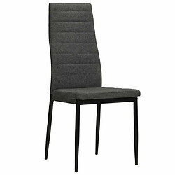 Maison Chic Lot de 2 Chaises à manger modernes,Chaises à dîner gris foncé tissu -MN68777