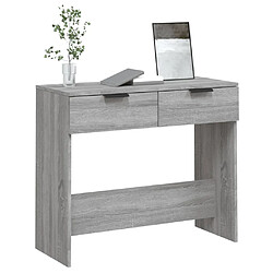 Avis vidaXL Table console Sonoma gris 90x36x75 cm Bois d'ingénierie