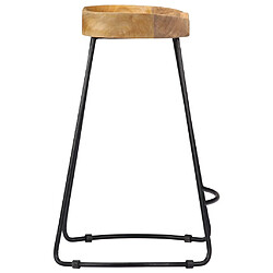 Acheter vidaXL Tabourets de bar Gavin lot de 2 bois de manguier massif