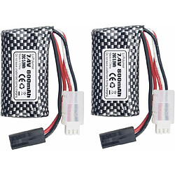 Lot de 2 Batteries Lithium 7.4V 800mAh 5500-2P - Compatible avec les Voitures Télécommandées 9130, 9135, 9136, 9137, 9138, 9145 - Idéal pour les Véhicules RC Tout-Terrain 