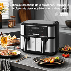 iceagle Friteuse à air chaud, Dual Zone, Airfryer KDF-5515DT ,9L, 2600W, 8 modes de cuisson,4.5L+4.5L pas cher