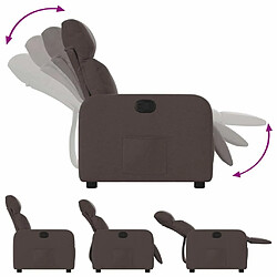 Acheter Maison Chic Fauteuil Relax pour salon, Fauteuil inclinable Marron foncé Tissu -GKD43593