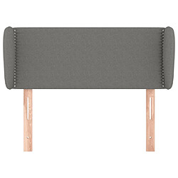 Avis Maison Chic Tête de lit scandinave avec oreilles,meuble de chambre Gris foncé 83x23x78/88 cm Tissu -MN19134