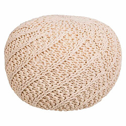 Pouf Alexandra House Living Crème polystyrène 45 x 30 x 45 cm 