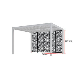 Panneaux moucharabieh en acier pour pergola bioclimatique per 3630 bi ou per 3660 bi - perbim36 - HABRITA