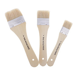 Brosse à peinture en bois bricolage acrylique 3pcs Pinceau de Peinture à l'Huile Pinceau de Gouache Pinceaux d'Aquarelle Brosse avec Manche Bois