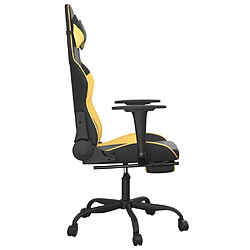 Acheter Maison Chic Chaise de jeu, Chaise gaming avec repose-pied, Fauteuil gamer,Chaise de Bureau Noir et doré Similicuir -GKD33175