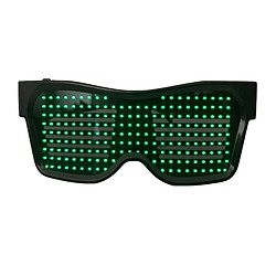 Bluetooth LED Eye Glasses APP Control Pour Raves Fun Flashing Display Texte Vert