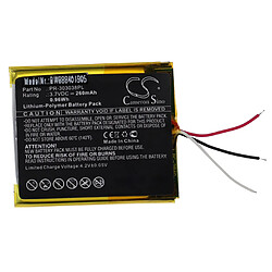 vhbw Batterie remplacement pour SanDisk PR-303038PL pour lecteur de musique MP3 (260mAh, 3,7V, Li-polymère) 