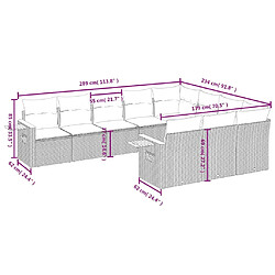 Avis vidaXL Salon de jardin 10 pcs avec coussins noir résine tressée