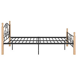 Avis vidaXL Cadre de lit sans matelas noir métal 120x200 cm