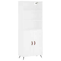 Maison Chic Buffet,Meuble de Rangement,commode pour salon,Cuisine Blanc 69,5x34x180 cm Bois d'ingénierie -MN52038