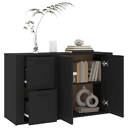 Acheter vidaXL Buffet Noir 100x33x59,5 cm Bois d'ingénierie