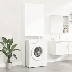 Maison Chic Meuble rangement de salle de bain | Meuble pour machine à laver | Armoire murale de bain Blanc 64x25,5x190 cm -GKD78604