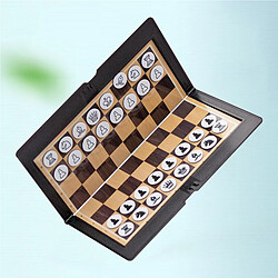 Avis Pliable Mini Magnétique Jeu d'échecs Portable Poche Portefeuille Échiquier Jeux pour Camping Voyage