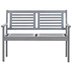 Avis Maison Chic Banc de jardin 2 places | Banquette de jardin | Chaise Relax avec coussin 120 cm Gris Eucalyptus -MN51274