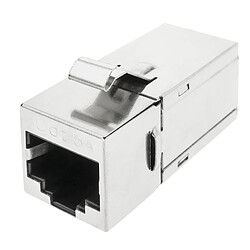 Bematik Connecteur clé de voûte RJ45 femelle à RJ45 femelle Cat.6A FTP compact métallique