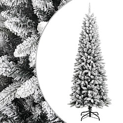 vidaXL Sapin de Noël artificiel avec neige floquée 210 cm PVC et PE