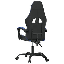 Acheter vidaXL Chaise de jeu pivotante Noir et bleu Similicuir