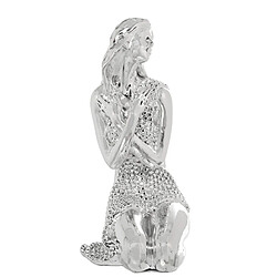 Figurine Décorative Alexandra House Living Argenté Plastique Femme 16 x 18 x 28 cm 