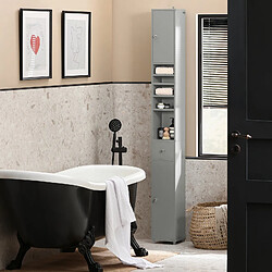 SoBuy BZR34-HG Meuble de Rangement Salle d Bain Meuble Colonne Armoire de Toilette Meuble WC