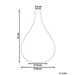 Avis Beliani Vase décoratif BHATURA fait à la main Verre 31 cm Jaune