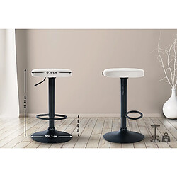 Non Tabouret de bar Ponte simili cuir noir