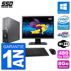 PC Fujitsu E500 E85+ DT Ecran 19" Intel G630 RAM 8Go SSD 480Go Windows 10 Wifi - Occasion