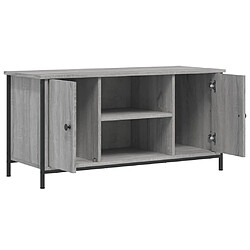 Maison Chic Meuble TV scandinave gris - Banc TV pour salon Sonoma 100x40x50 cm Bois d'ingénierie -MN40905 pas cher