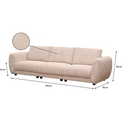 Avis Palozi Sofa Canapé droit Saint Germain - 3 places - Beige