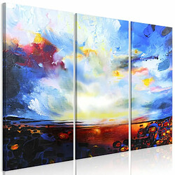 Paris Prix Tableau Imprimé 3 Panneaux Colourful Sky 60 x 90 cm 