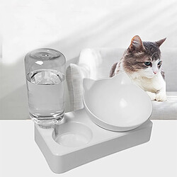 Acheter Universal Chien chat bol mangeur automatique bol de nourriture distributeur d'eau bol de boisson stand surélevé assiette bol boisson fontaine fourniture pour animaux de compagnie