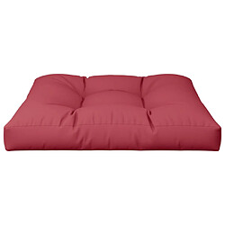 Avis vidaXL Coussin de palette rouge bordeaux 70x70x12 cm tissu