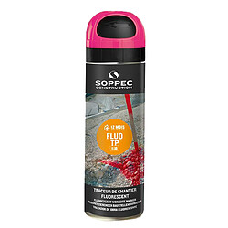 Traceur de chantier fluo TP 500 ml - rouge - SOPPEC - 141525O