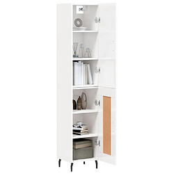 Avis Maison Chic Buffet,Meuble de Rangement,commode pour salon,Cuisine Blanc brillant 34,5x34x180 cm Bois d'ingénierie -MN33155