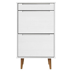 Avis vidaXL Armoire à chaussures MOLDE Blanc 59,5x35x103 cm Bois de pin