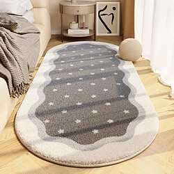 LUUCOZK Tapis moelleux en fausse fourrure, tapis à poils longs pour chambre à coucher et salon – Motif 6-80x180cm 