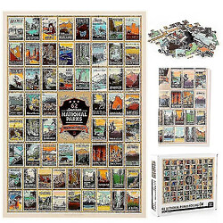 Universal 62 Puzzle du logo du parc national, 1000 PCS Puz de décompression pédagogique