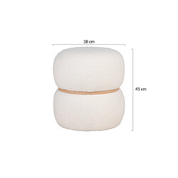 Avis Lisa Design Sataya - pouf - en tissu bouclette