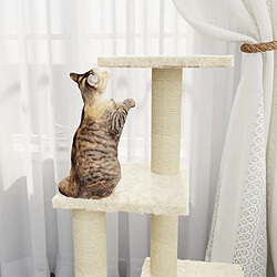 Avis Arbre à chat avec griffoirs,niche pour chat en sisal Crème 92 cm -MN61896