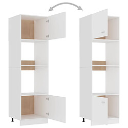 Acheter vidaXL Armoire à micro-ondes Blanc 60x57x207 cm Bois d’ingénierie